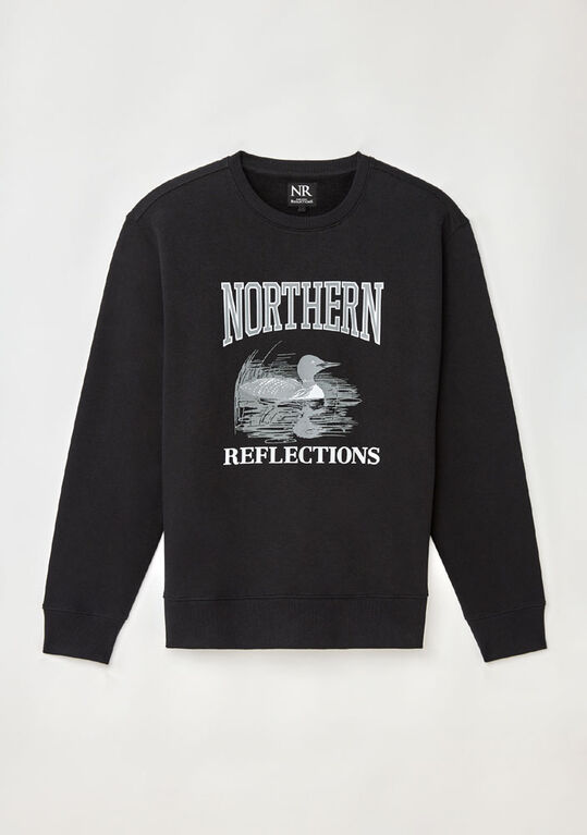 Northern Reflections Crewneck H&eacute;ritage avec Huard pour Adultes, Noir