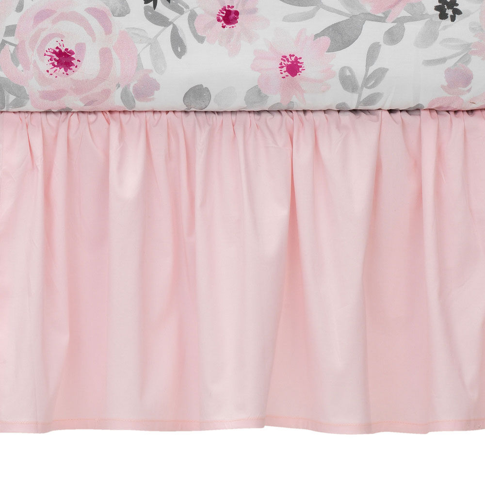 Pale pink crib skirt online