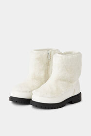 RISE Little Earthling Animal Sherpa Boots Beige
