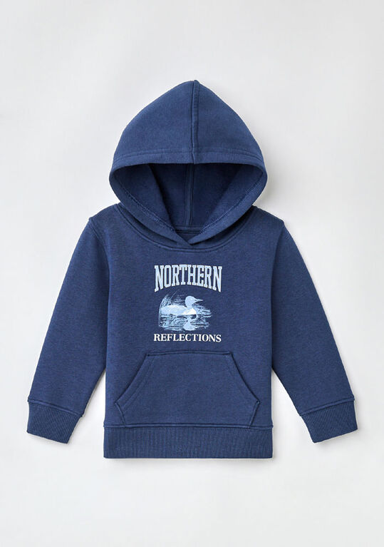 Northern Reflections Iconic Loon Hoodie Blue 3-6M