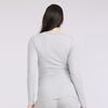 Motherhood - Long Sleeve Snap Henley Nursing Top - Grey Mix - XL