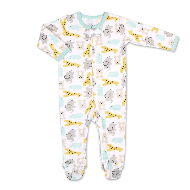 Koala Baby Baby Animals Print Zip-Front Sleeper, 6-9 Months