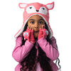 FlapJackKids - Bonnet en polaire Sherpa réversible pour bébé, enfant en bas âge, enfants, filles - Double épaisseur - Lapin / Cerf - Grand 4-6 ans