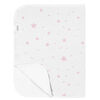 Kushies Portable Changing Pad Liner Flannel Pink Scribble Stars