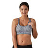 Bravado Designs - Soutien-gorge d'allaitement Body Silk Seamless Rhythm - Effet chiné - Bleu marine - T-Grande