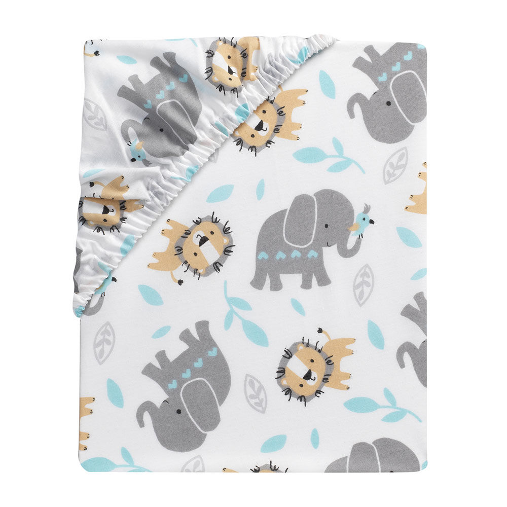 Bedtime Originals Jungle Fun 3 Piece Crib Bedding Set Gray