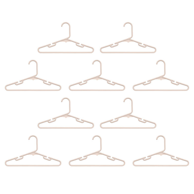 Pink Plastic Infant Hangers 10 Pack