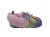 First Steps Pastel Rainbow Coated Girls Slippers Size 1, 0-3 months