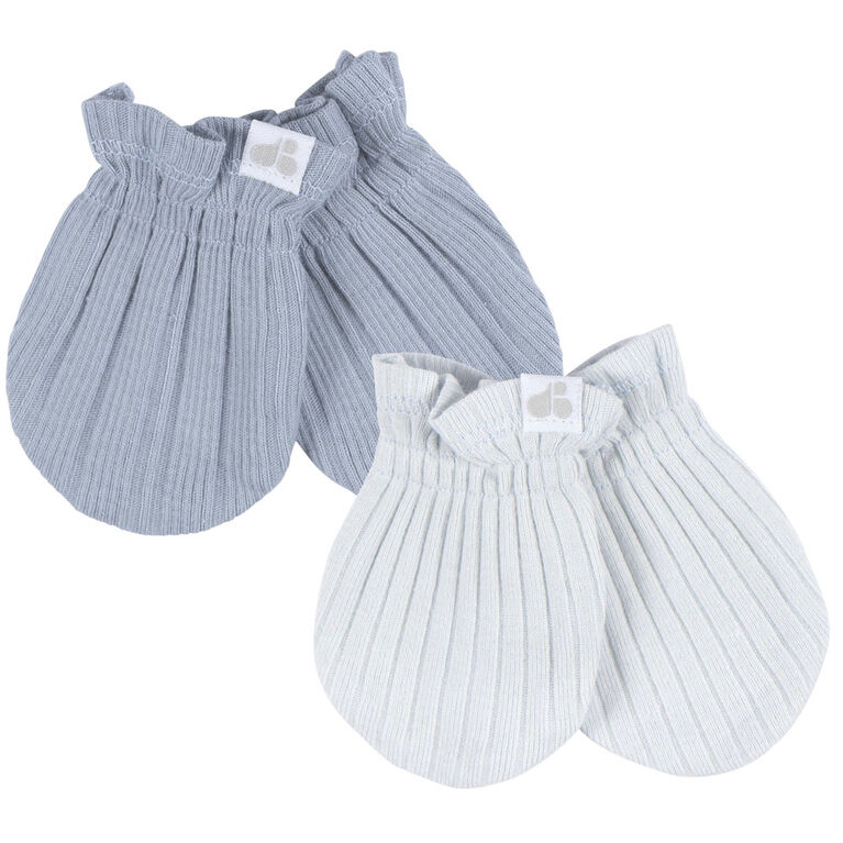 Just Born - Ensemble Bonnet + Mitaines 4 pièces - Bleu 0-6M