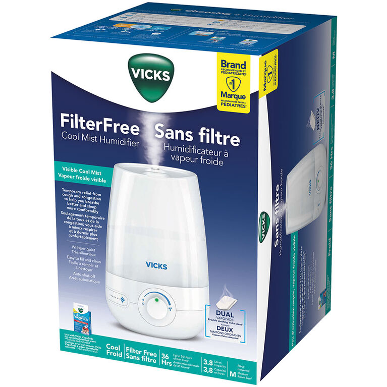 Humidificateur à vapeur froide sans filtre VUL545C Vicks