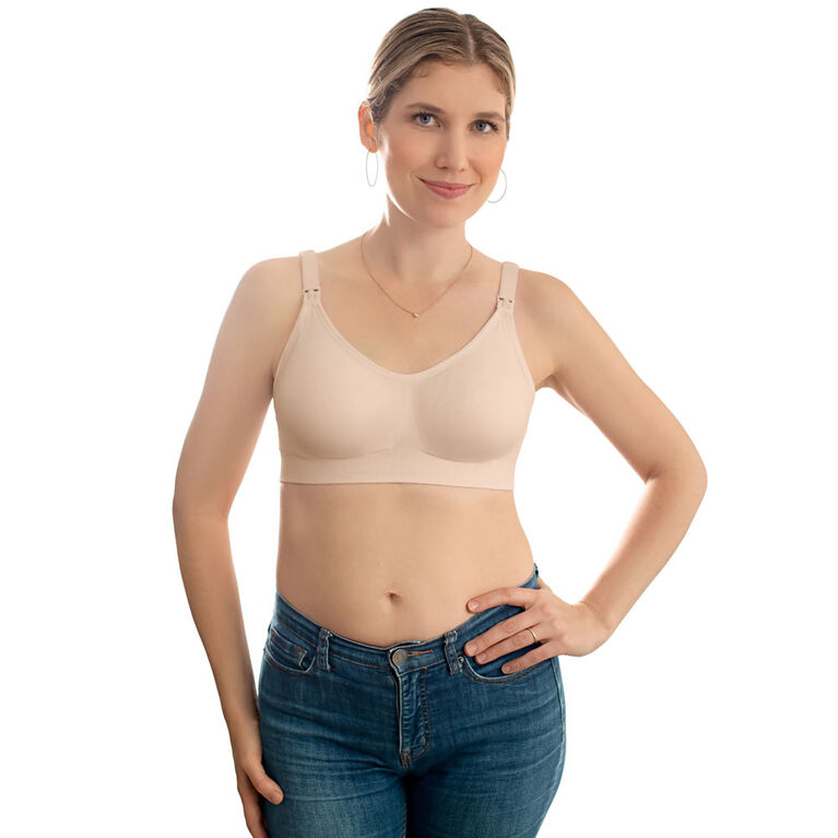 Medela Maternity and Nursing Ultimate BodyFit Bra, Large - Chai