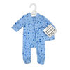 Freshly Made by Tendertyme Pyjama en coton bio chiné étoiles bleues avec bonnet - prématuré