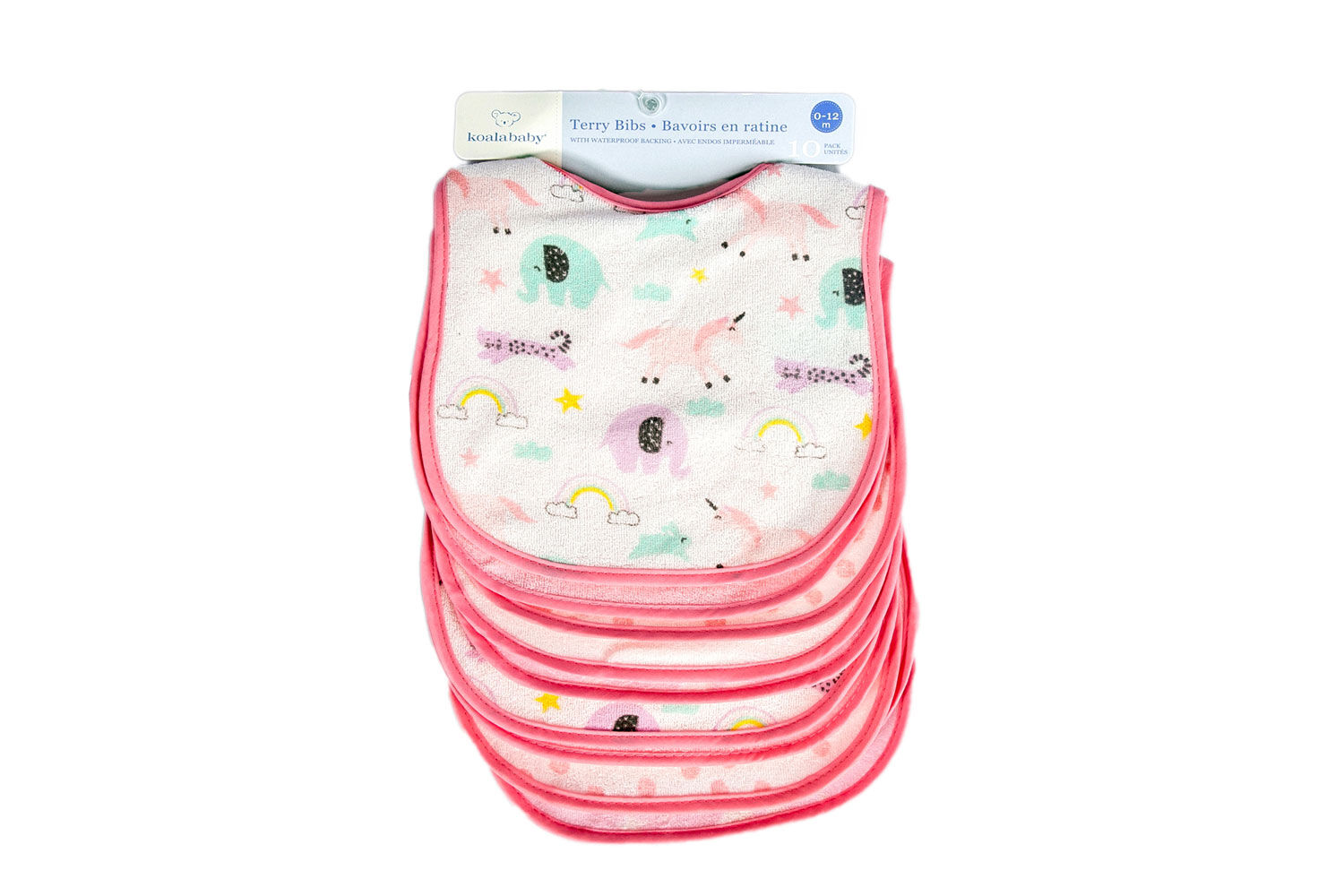 terry cloth bibs 10 pack