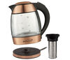 Brentwood 1.8L Electric Glass Kettle with Tea Infuser - Rose Gold