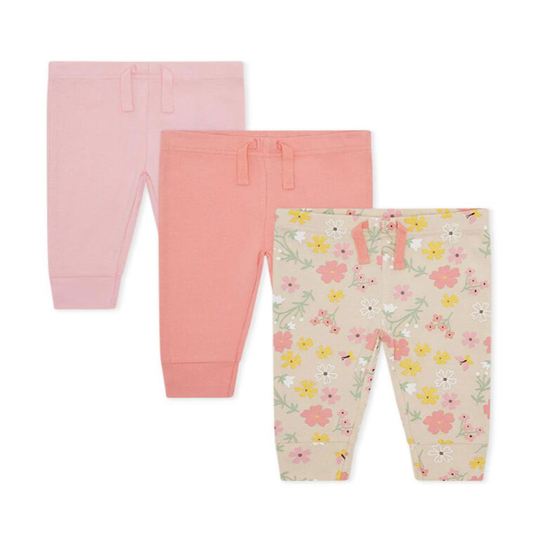 Koala Baby 3 Pack Pant Set, Oatmeal. Newborn