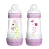 Mam Anti Colic Bottle 2 Pack 9oz - Pink - Patterns May Vary