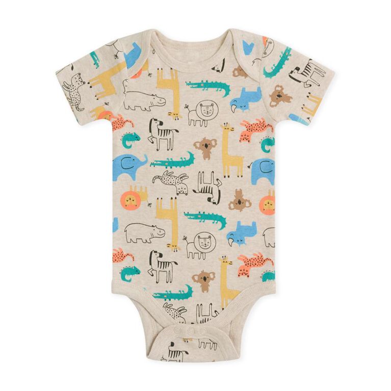 Koala Baby 4 Pack Short Sleeve Bodysuit, Blue Pop, Newborn