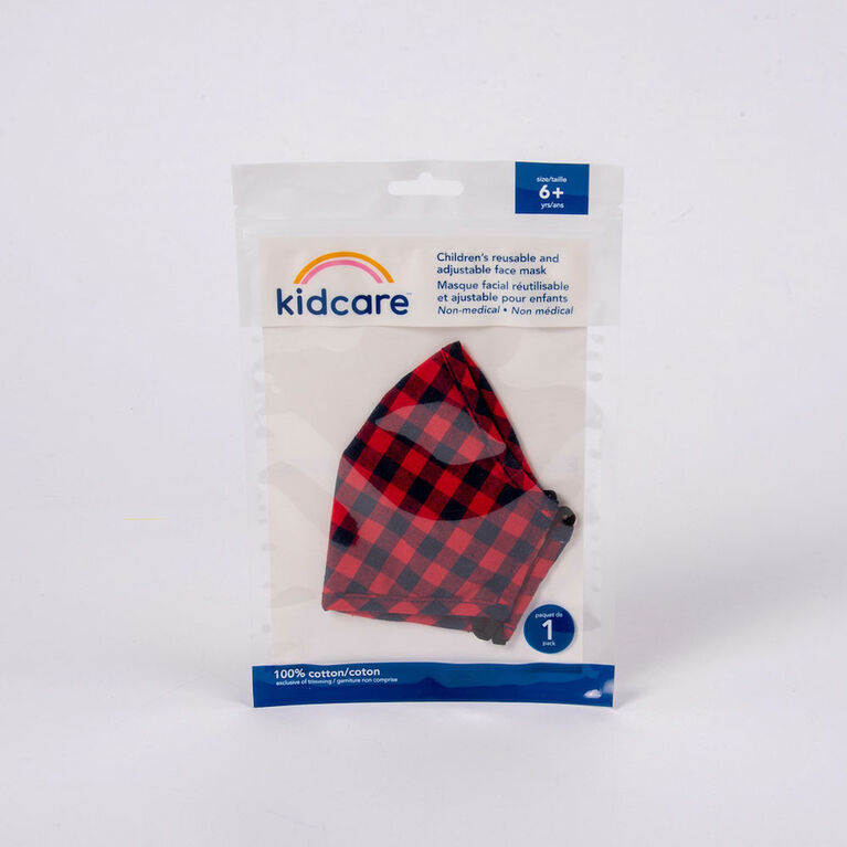 kidcare - Cloth Face Mask Youth 1-pack - Buffalo Plaid