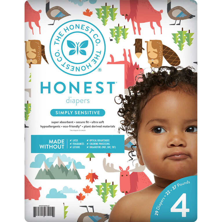 Honest Diapers Size 4-Ca National Print