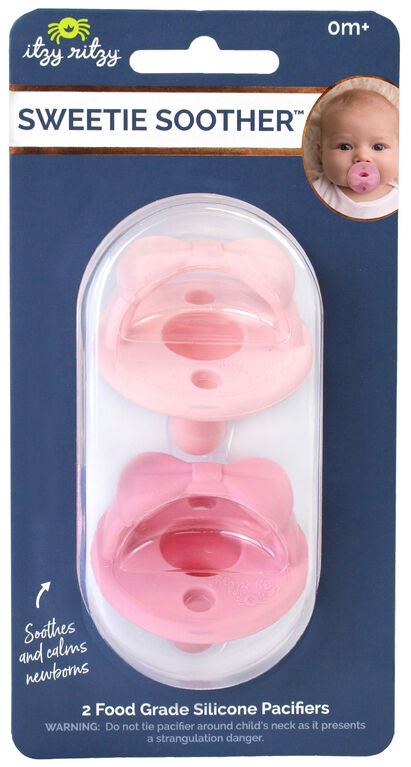 Itzy Ritzy Sweetie Soother Silicone Pacifier Pink Bows Babies R Us Canada
