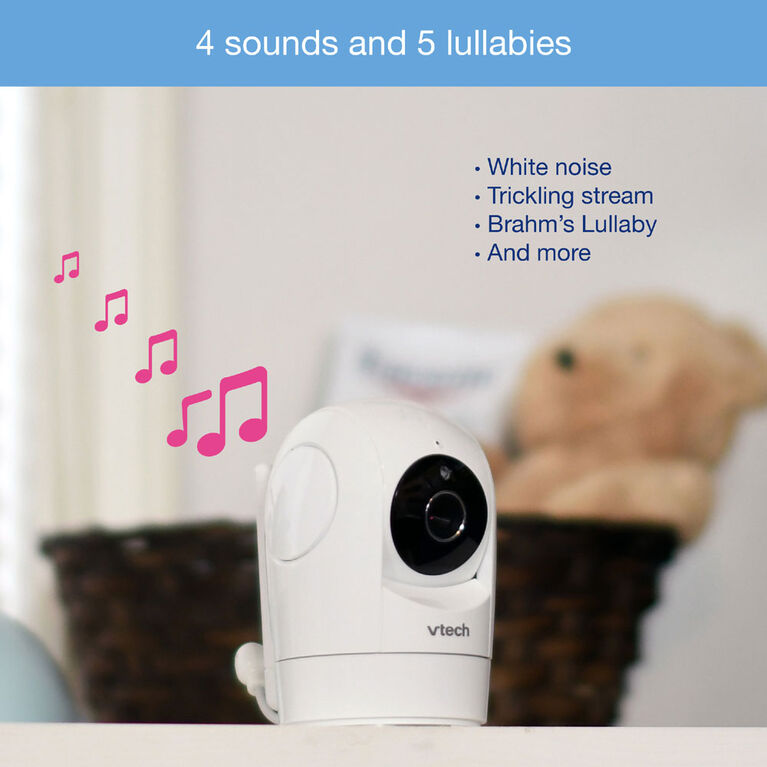 Vtech Vm5262 2 5 Inch Digital Video Baby Monitor With 2 Pan Tilt Cameras Full Color And Automatic Night Vision White Babies R Us Canada