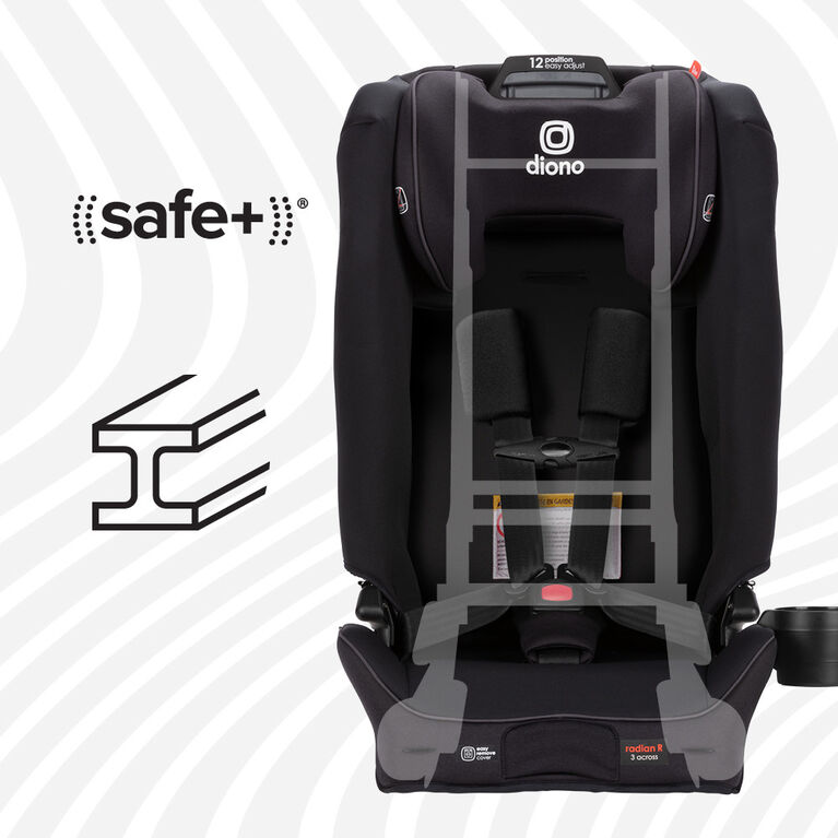 Radian 3R SafePlus All-in-One Convertible Car Seat, Black Jet