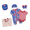 Mini Moi 5 Piece Mesh Bag Set: Blue Floral