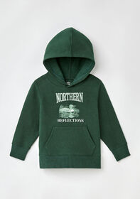 Northern Reflections Iconic Loon Hoodie Green 3T
