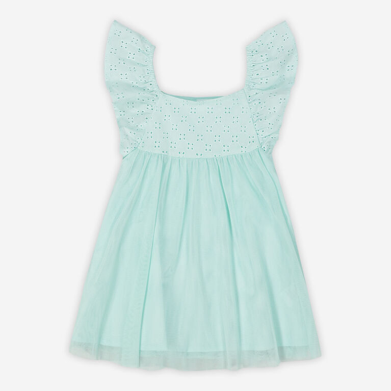 Rococo Mesh Dress Mint  9-12 Months