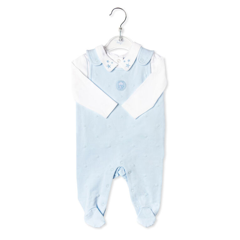 Rock a Bye Baby - Boys 2 Piece Dungaree Set : Star - 0-3 Months