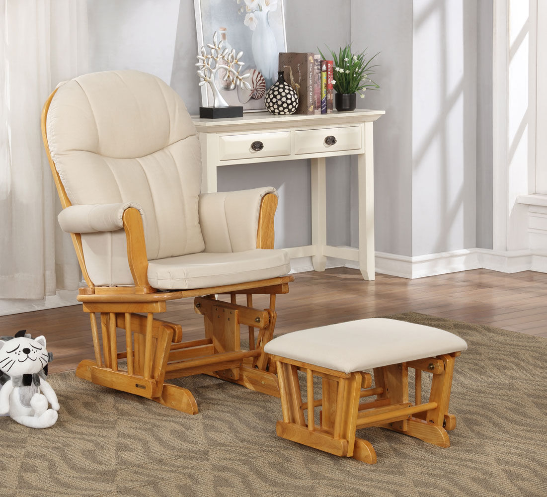 Lennox Furniture Blake Honey Glider Ottoman Wheat