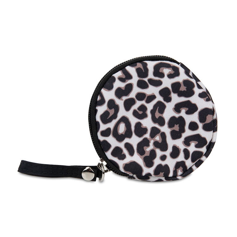 Bananafish Zelda 4-Piece Duffle Diaper Bag Set - Black with Leopard Print