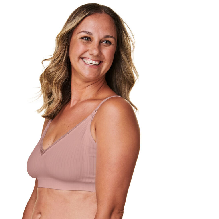 Basics par Bravado Soutien-gorge de grossesse et d’allaitement à une épaisseur, Mink, Grande