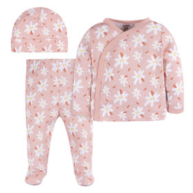 Gerber Childrenswear    Ensemble Ramenez-Moi à la Maison à boutons pression côté Marguerites Blanches