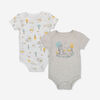 Winnie the Pooh 2 Pack Bodysuit Set Oat Mix 0/3M