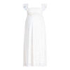 Motherhood Robe Midi Smockée À Manches À Volants