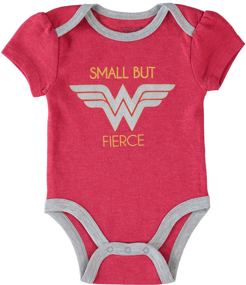 Wonder Woman Newborn 3 Pack Bodysuit 6 9M Red