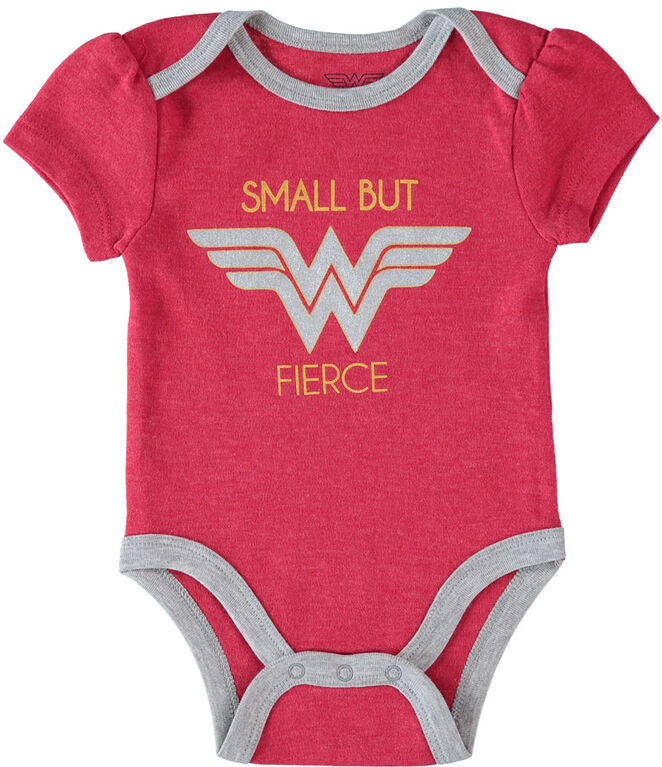 Wonder Woman Newborn 3 Pack Bodysuit 6-9M Red