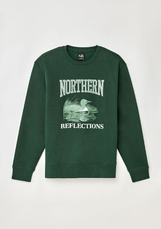 Northern Reflections Crewneck H&eacute;ritage avec Huard pour Adultes, Vert