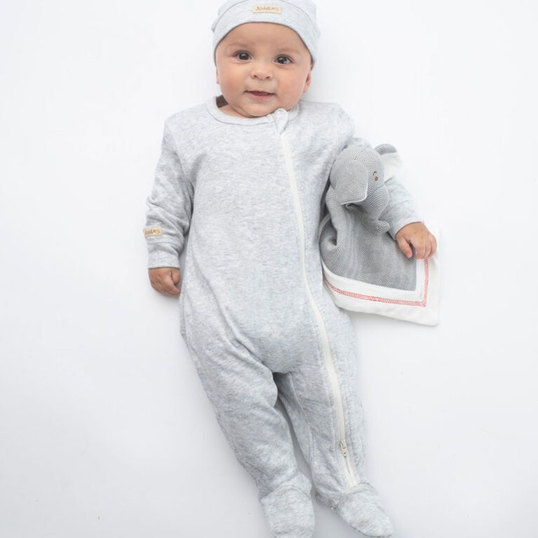 Juddlies - Breathe EZE Sleeper Pale Grey Fleck - L 12-18m