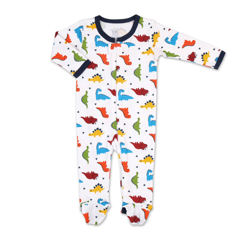 Koala Baby Dino Toss Print Zip-Front Sleeper, Newborn