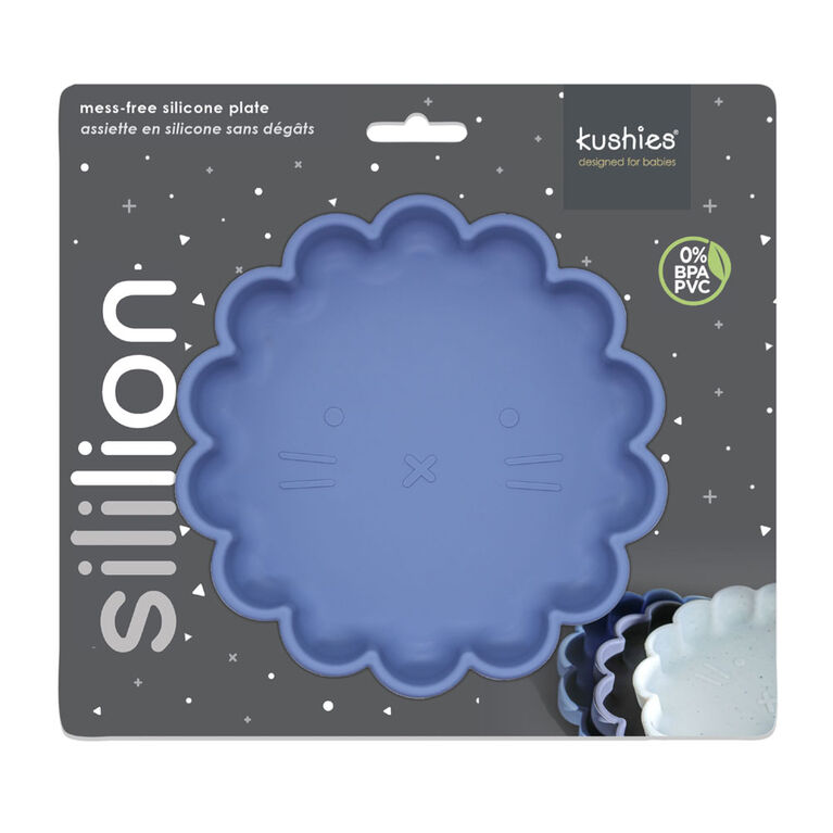 SiliLion - Mess-free silicone plate - Mineral Blue