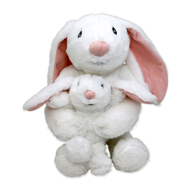 Baby Mode Signature Peluche lapin blanc maman et bébé