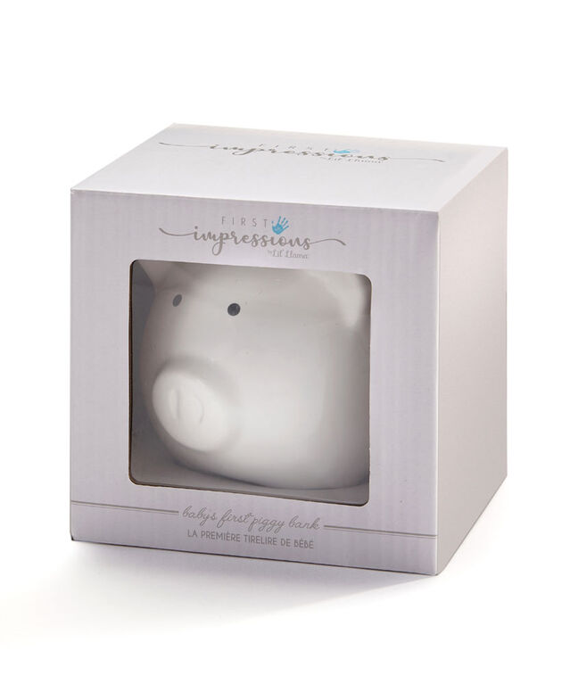 White Ceramic Piggy Bank Small