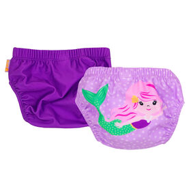 Zoocchini 2 Pack Baby Swim Diaper  Mermaid 6-12 Months