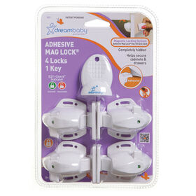 Dreambaby Adhesive Mag Lock - 4 Locks & 1 Key