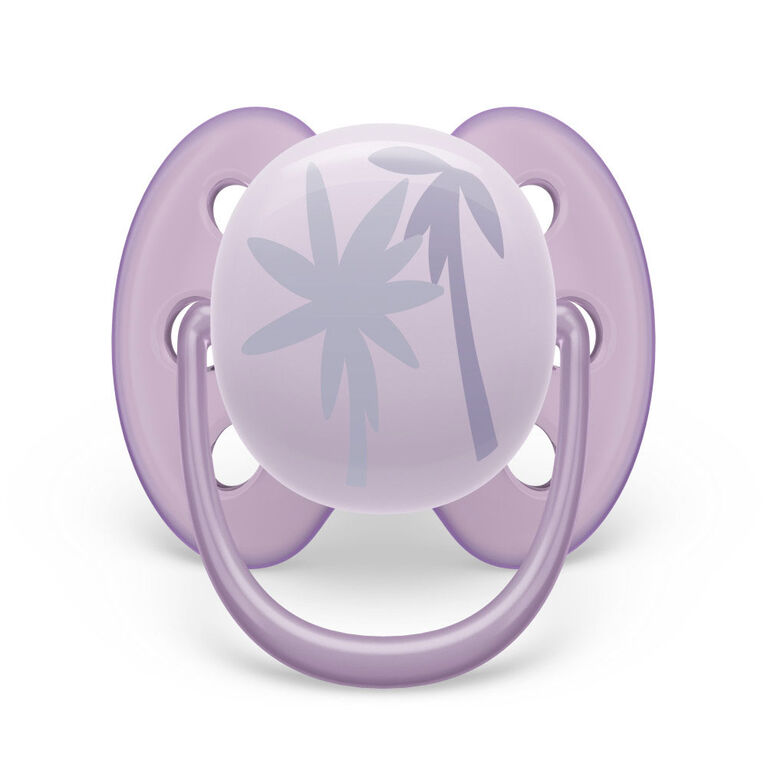 Avent Ultra Soft Pacifier 0-6m lycheee/ lilac 2pk