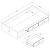 South Shore, Mates Bed with 3 Drawers - Blueberry