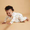 12-18m pyjama deux pièces en coton biologique - dino/crème