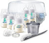 Ensemble-cadeau d’accessoires essentiels avec biberons anticoliques Philips Avent munis du système de ventilation AirFree.